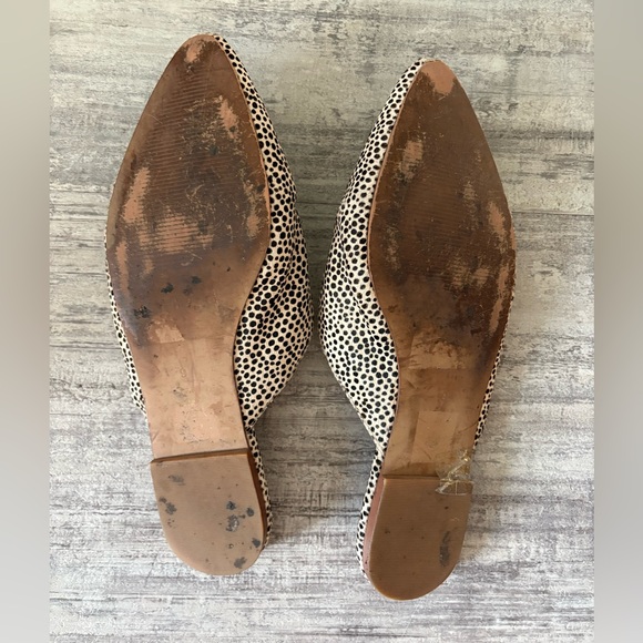 Madewell Black and Cream Spotted Mules size 9 - Picture 4 of 5